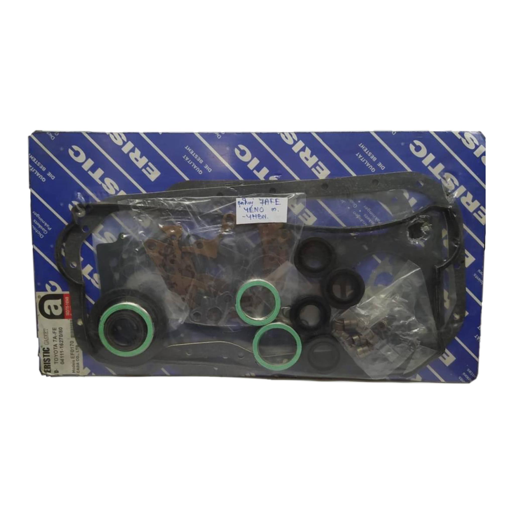 ประเก็นชุดใหญ่ TOYOTA 7A-FE Corolla 1.8 / AE112 / AE115 โตโยต้า (ชุดใหญ่+ประเก็นฝาสูบ+ซีล) ประเก็นฝาสูบเหล็ก 04111-16270 / 04111-16280 / EF0170 ยี่ห้อ ERISTIC (Head gasket set)