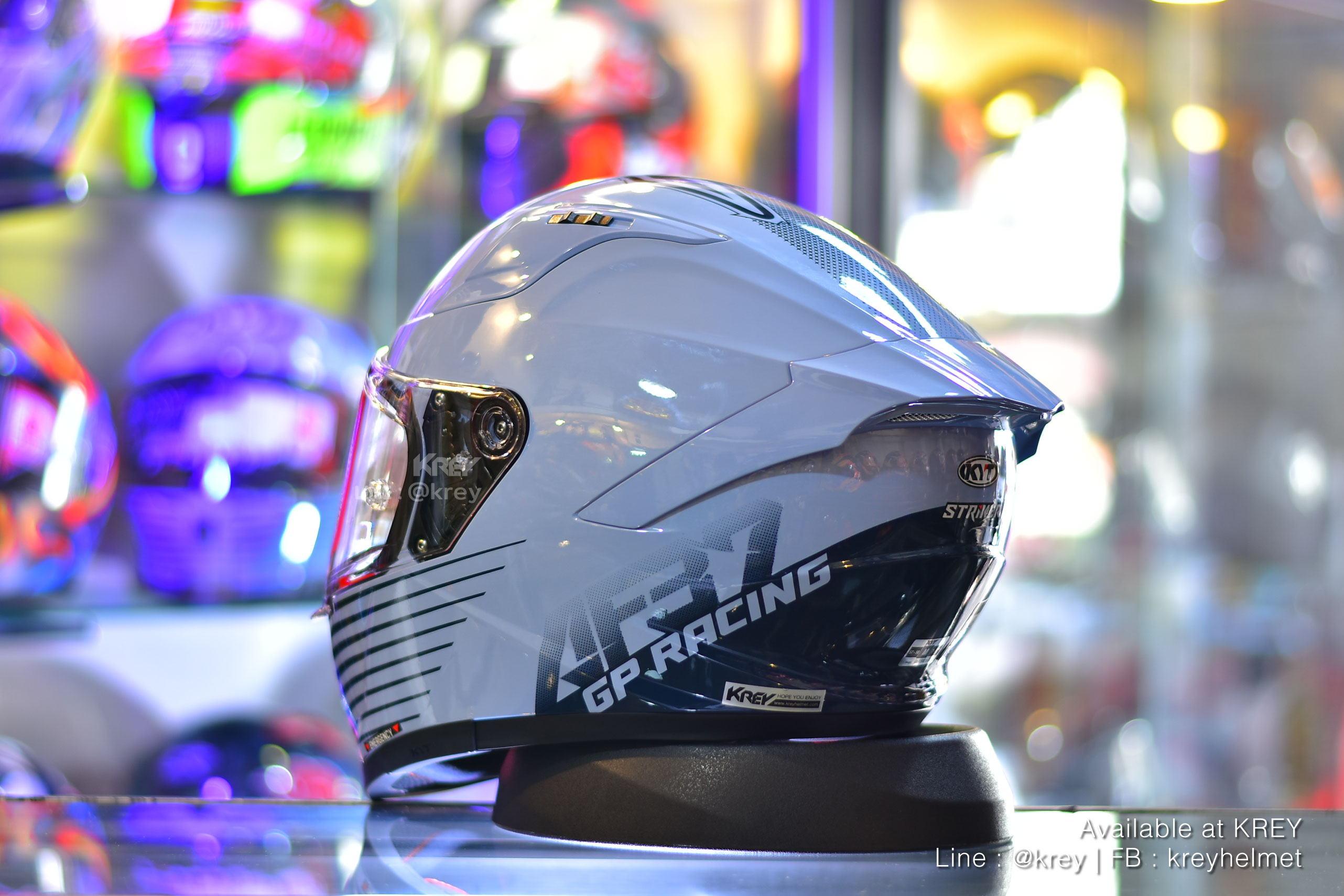 KYT model STRIKER AF37 LIVERY SEA BLUE