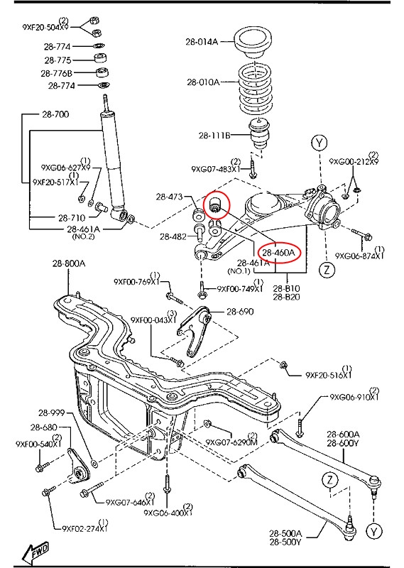 บู๊ชคานหลัง FORD ESCAPE , TRIBUTE / E11228460