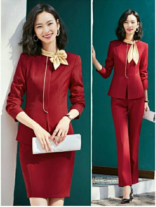 ชุดสูท ชุดพนักงานต้อนรับโรงแรม ชุดพนักงานออฟฟิศ