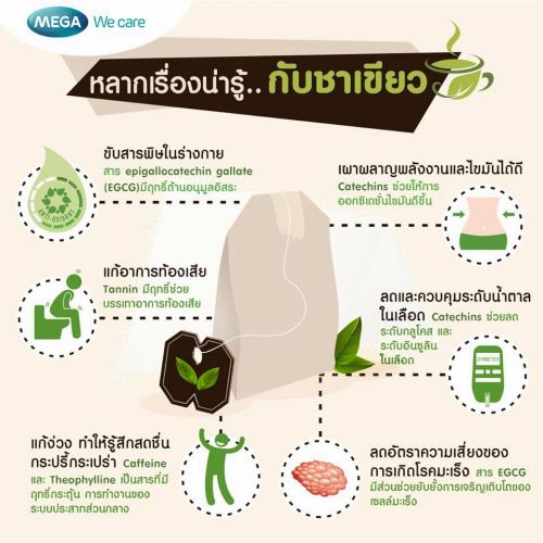 Mega We Care HI GREEN 30s ผลิตภัณฑ์เสริมอาหารชาเขียวสกัดเข้มข้น 1 กล่อง