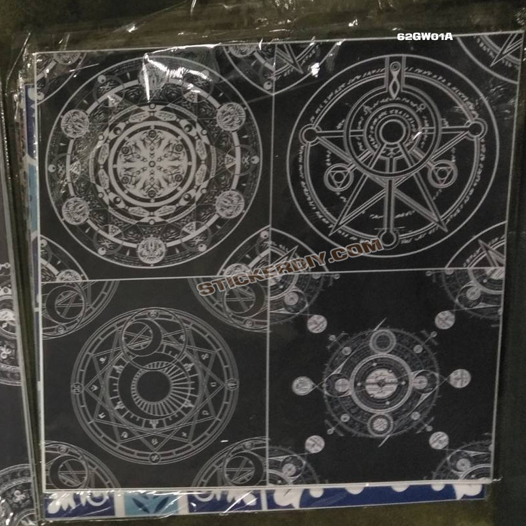 Wall Sticker สติ๊กเกอร์กระเบื้องโบราณ GW01A (กว้าง50cm.xสูง50cm.)