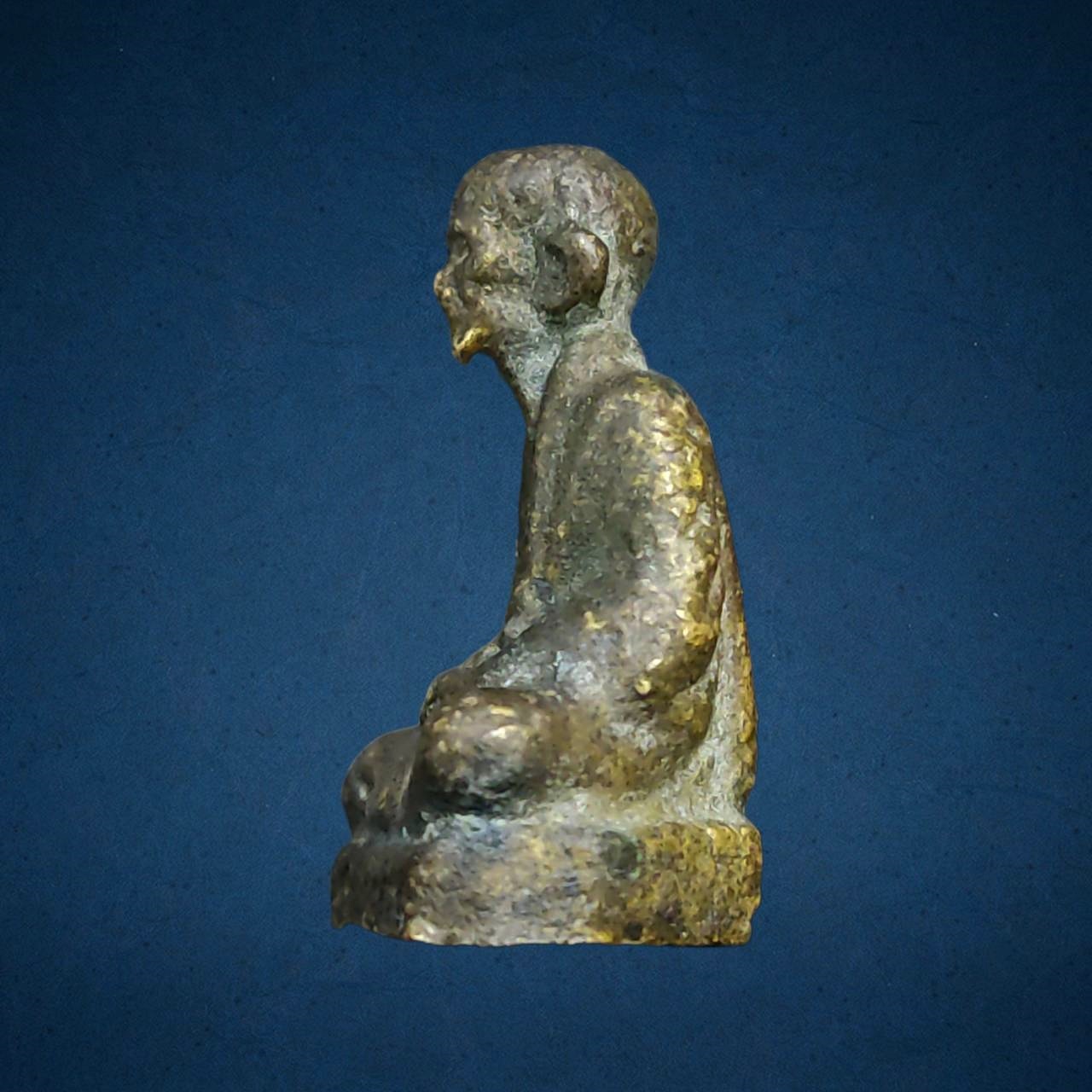 รูปหล่อรุ่นฉลองอายุ 94ปี หลวงพ่อทบ วัดชนแดน จ.เพชรบูรณ์ ปี 2516 เนื้อทองเหลือง