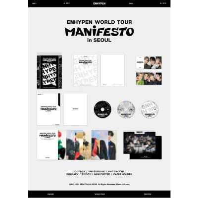 ( Pre-Order ) DVD ENHYPEN WORLD TOUR [MANIFESTO] IN SEOUL วางจำหน่าย 28 / 3 / 2023