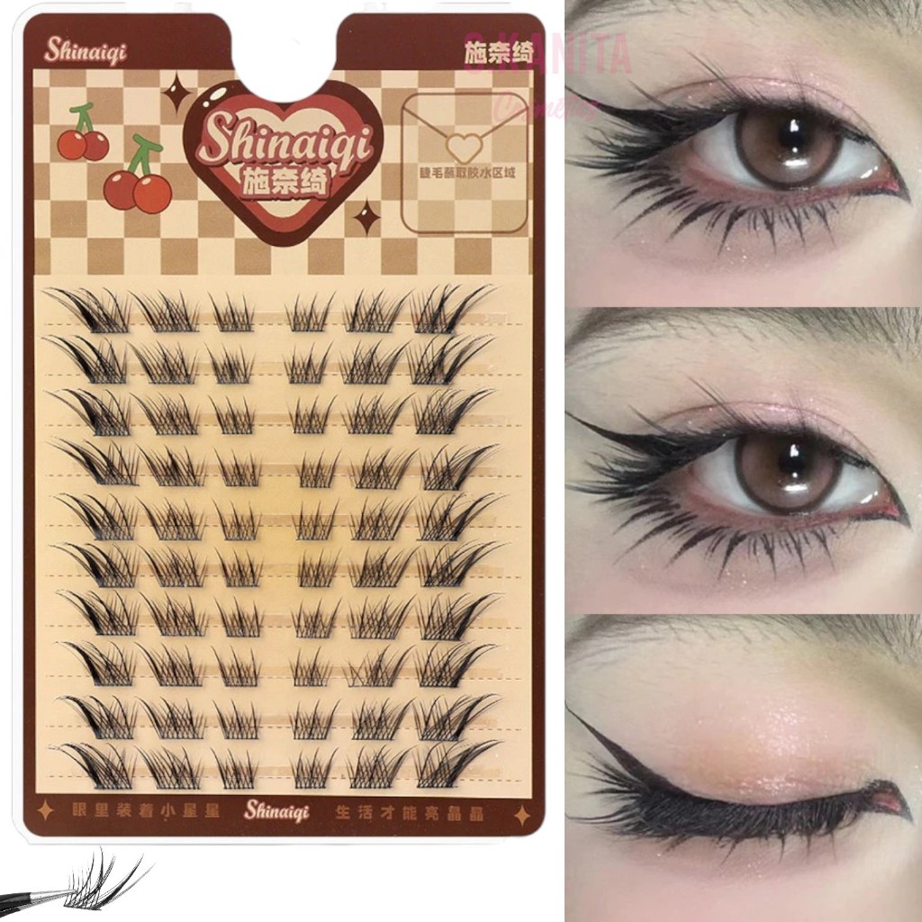 ขนตา เฉี่ยว เซ็กซี่ แบบช่อ Segmented Foxy Eyes Wispy False Eyelashes