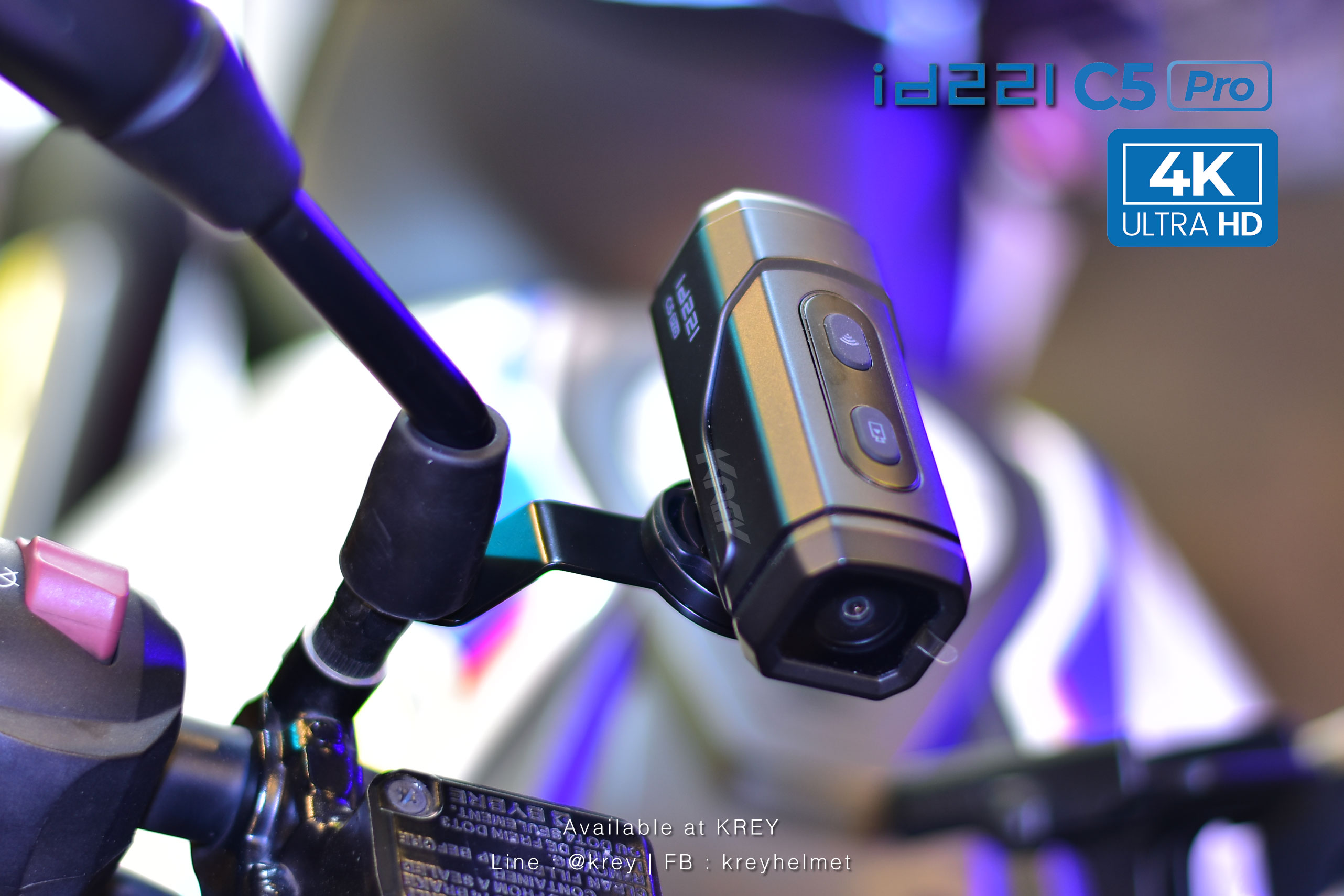 กล้องติดหมวก/รถ id221 รุ่น ACTION C5 Pro