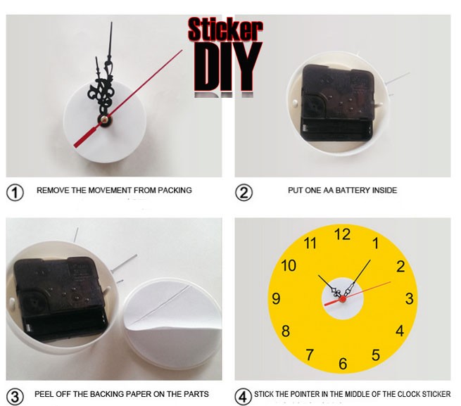 Transparent wall clock sticker สติ๊กเกอร์นาฬิกาติดผนัง Giraffe take to the air (กว้าง80cm.xสูง68cm.)