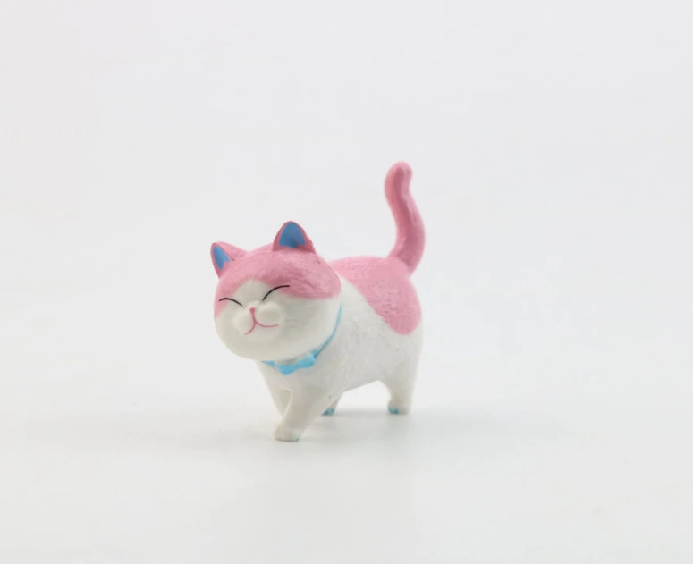 Action Figure โมเดลแมวญี่ปุ่น ตุ๊กตาเเมวจิ๋ว 9 ตัว ขนาดความสูง 5 ซม. หมุนคอได้