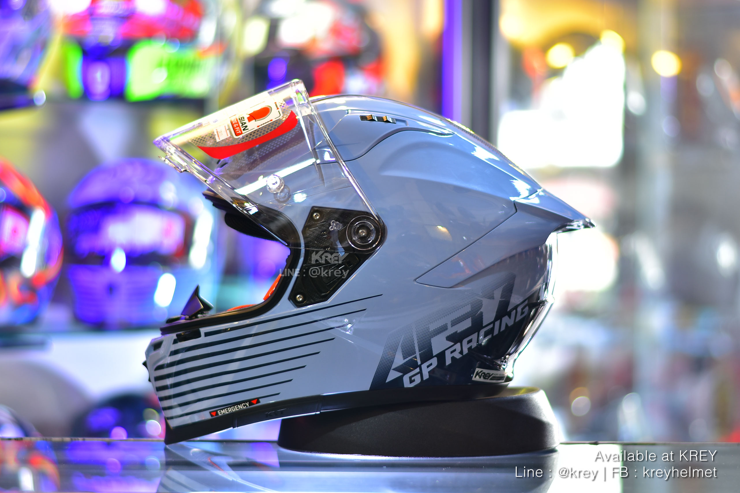 KYT model STRIKER AF37 LIVERY SEA BLUE