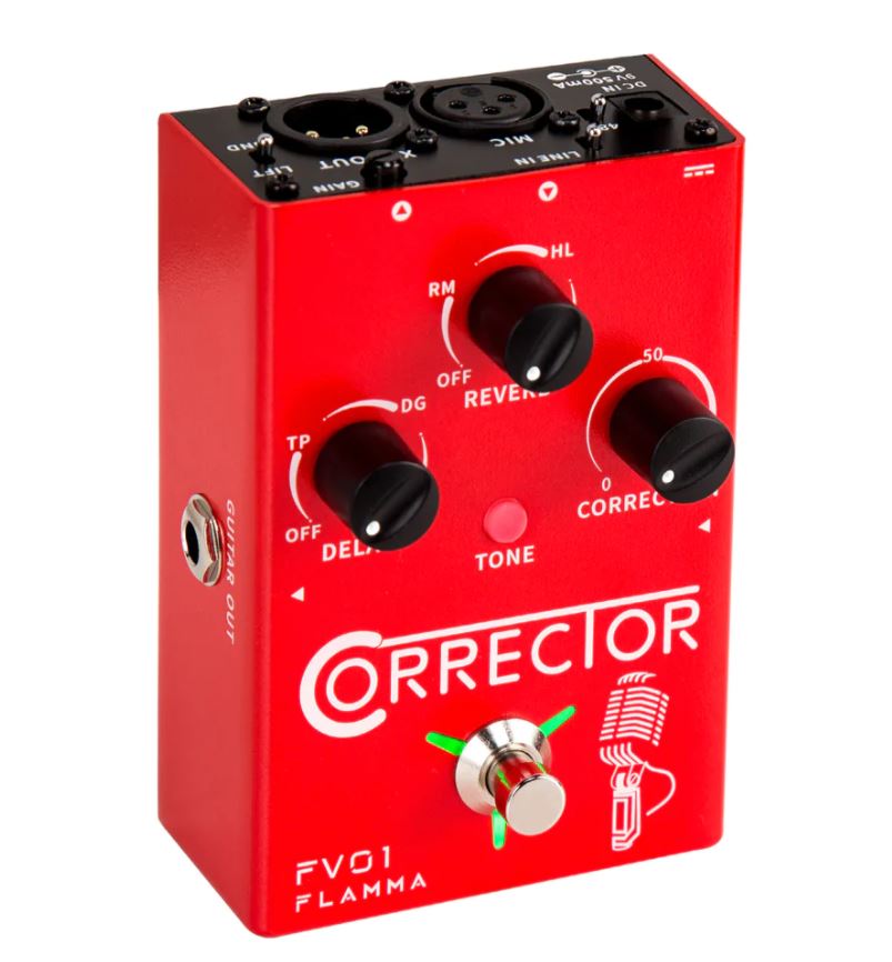 Flamma FV01 *ของแท้รับประกัน 1ปี* Vocal Effects Pedal, Pitch Correction, รีเวิร์บ, ดีเลย์, โทน Warm/Bright, ต่อกีต้าร์ได้ (รีเวิร์บ)