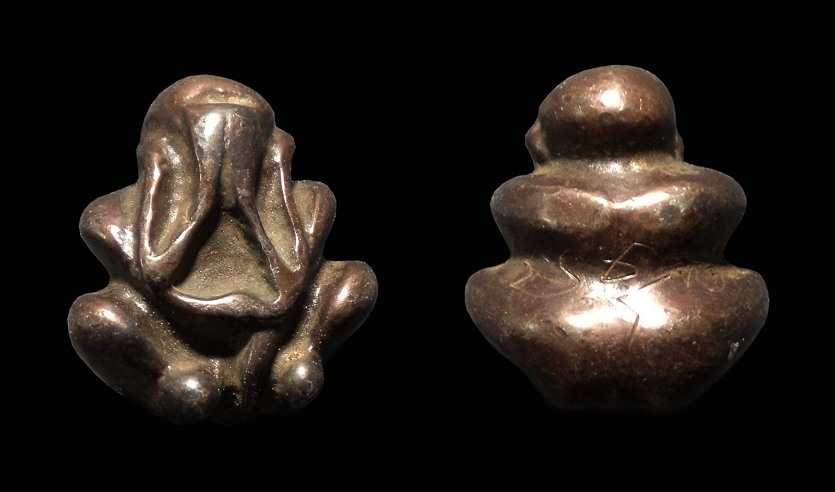 พระปิดตา เนื้อทองแดง ไม่ทราบที่