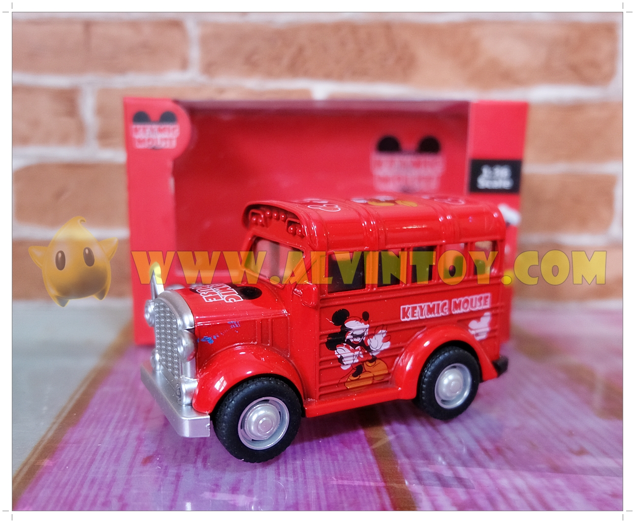 รถเหล็ก Mickey Mouse - มิกกี้ เมาส์ มีเสียงมีไฟ Scale 1:36