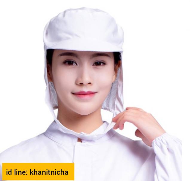 หมวกโรงงาน หมวกตาข่ายอนามัย หมวกห้องคลีนรูม ปลอดเชื้อ