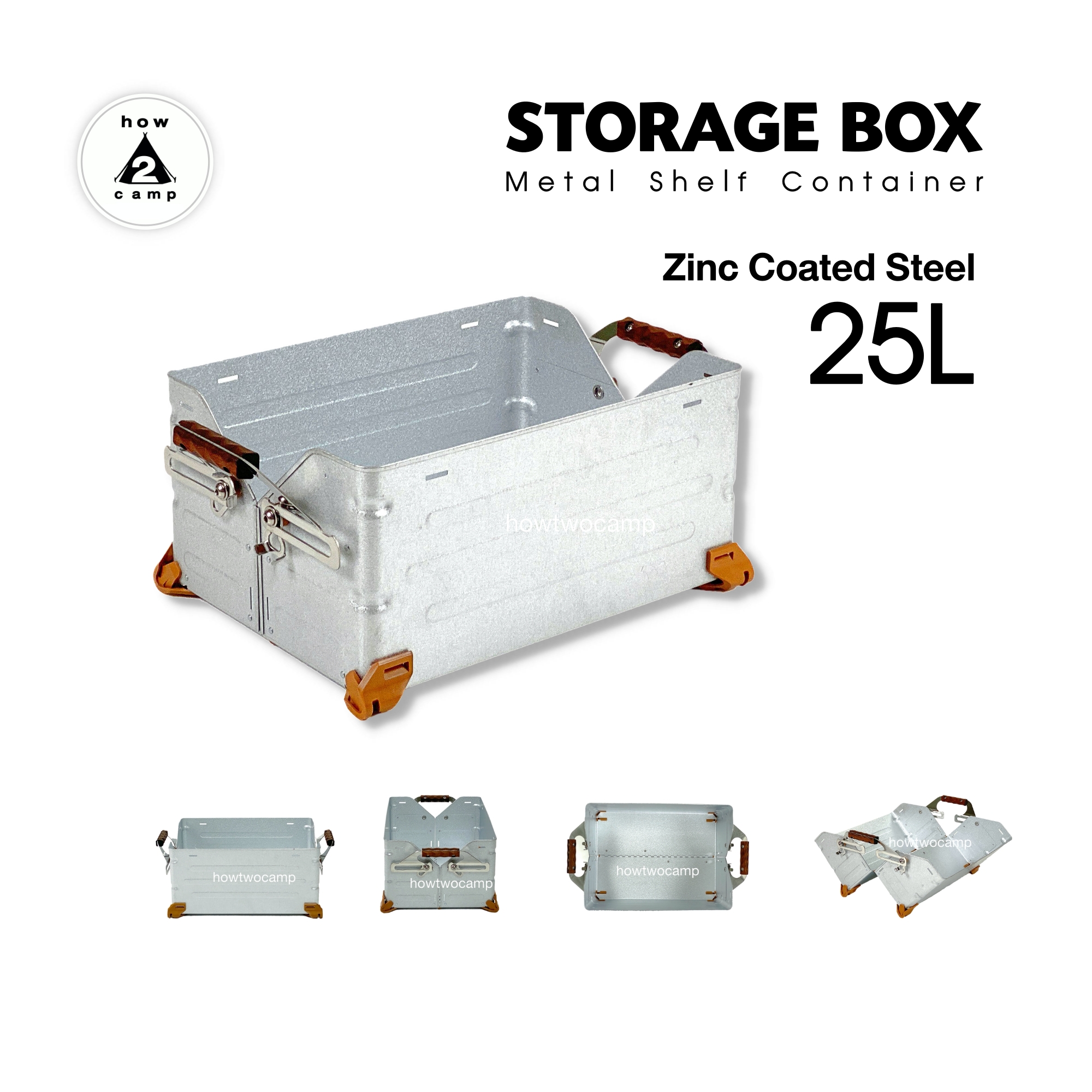 ลังเก็บอุปกรณ์แคมป์ 25L Vidalido Metal Shelf Container