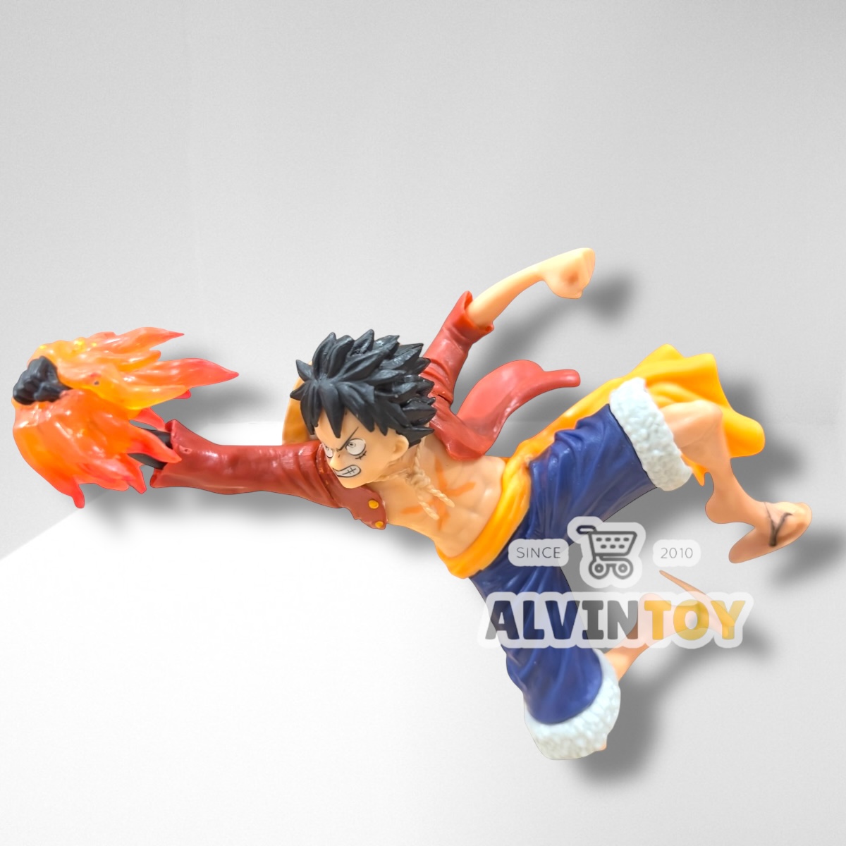 โมเดล Luffy - ลูฟี่ หมัดเพลิงฮาคิ พร้อมฐาน พร้อมกล่อง Figures One Piece