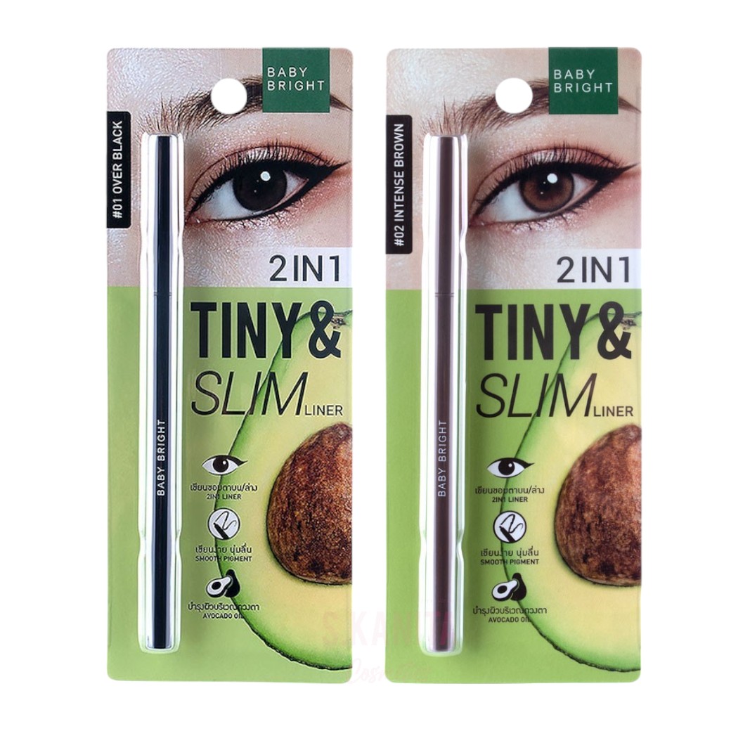 BABY BRIGHT เบบี้ไบร์ท ทูอินวันไทนี่แอนด์สลิมไลน์เนอร์ (0.1 กรัม) 2 IN 1 TINY & SLIM LINER (0.1 G)