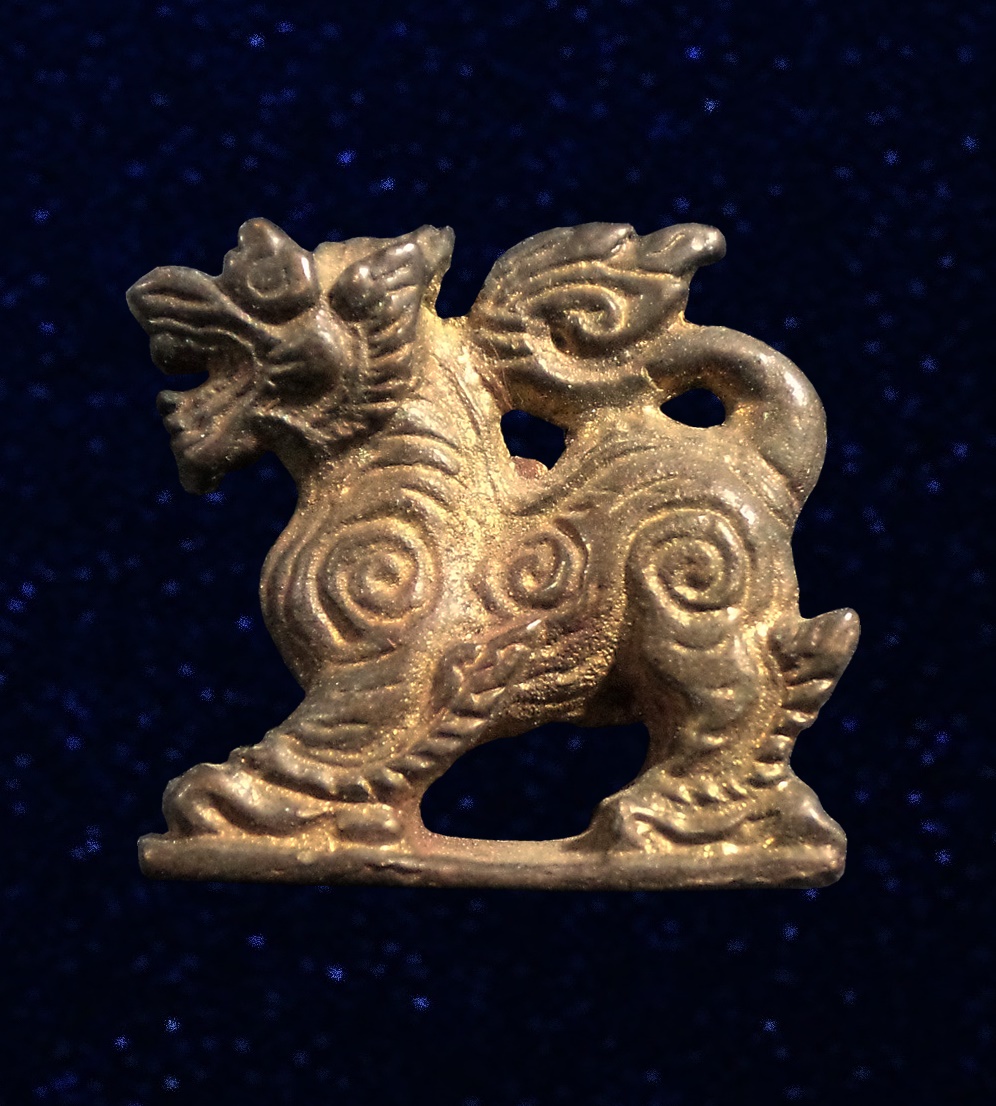 สิงห์ ๓ ขวัญ วัดหนองโพ นครสวรรค์ เนื้อโลหะผสม