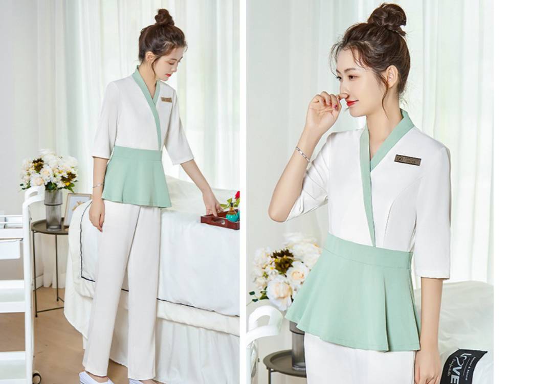 ชุดนวดสปา ชุดคลินิกความงาม ชุดนวดไทยสปา