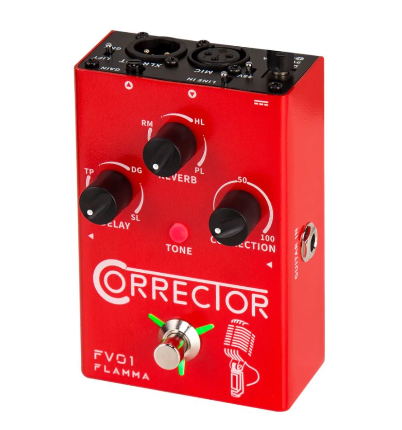 Flamma FV01 *ของแท้รับประกัน 1ปี* Vocal Effects Pedal, Pitch Correction, รีเวิร์บ, ดีเลย์, โทน Warm/Bright, ต่อกีต้าร์ได้ (รีเวิร์บ)