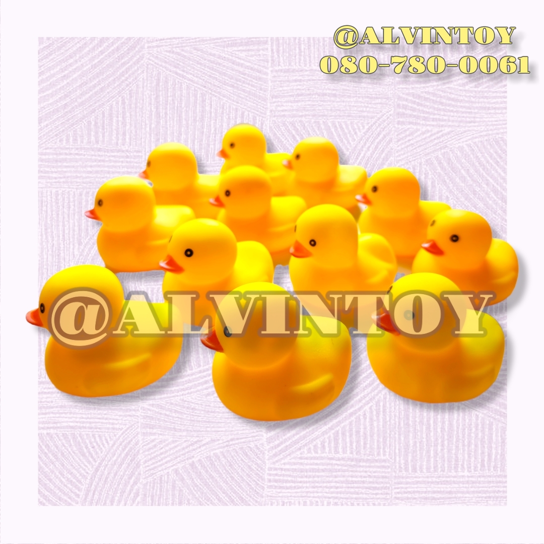 เป็ดเหลือง B Duck แพ็ค 12 ตัว บีบได้ มีเสียง ลอยน้ำได้ ขนาด 5 ซม.
