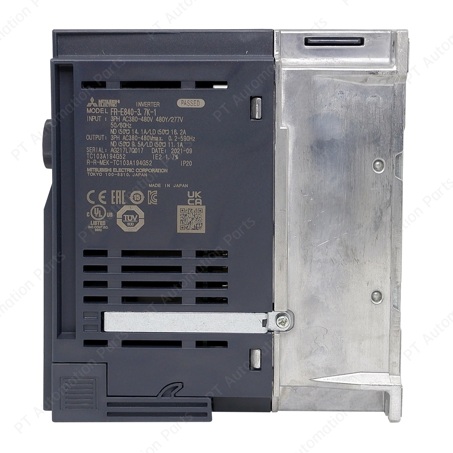 (ใหม่ไม่มีกล่อง) Mitsubishi FR-E840-3.7K-1 Inverter 3.7KW 5HP Input 3⌀ 380-480VAC Output 3⌀ 380-480VAC 0.2-590Hz E800 Series มิตซูบิชิ อินเวอร์เตอร์ เครื่องควบคุมความเร็วรอบมอเตอร์ สำหรับมอเตอร์ 5 แรงม้า