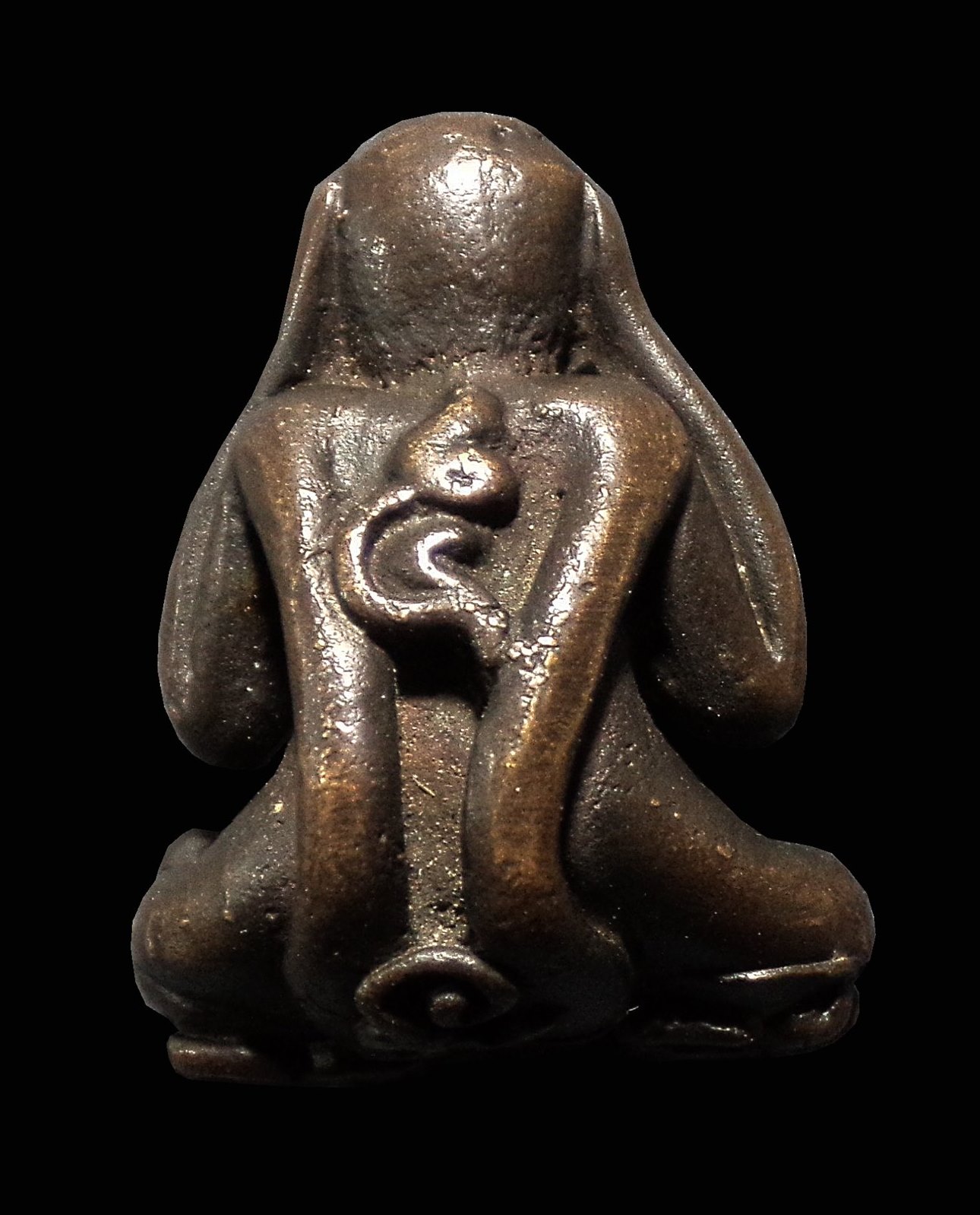 พระปิดตา เนื้อทองแดงเถื่อน ไม่ทราบที่