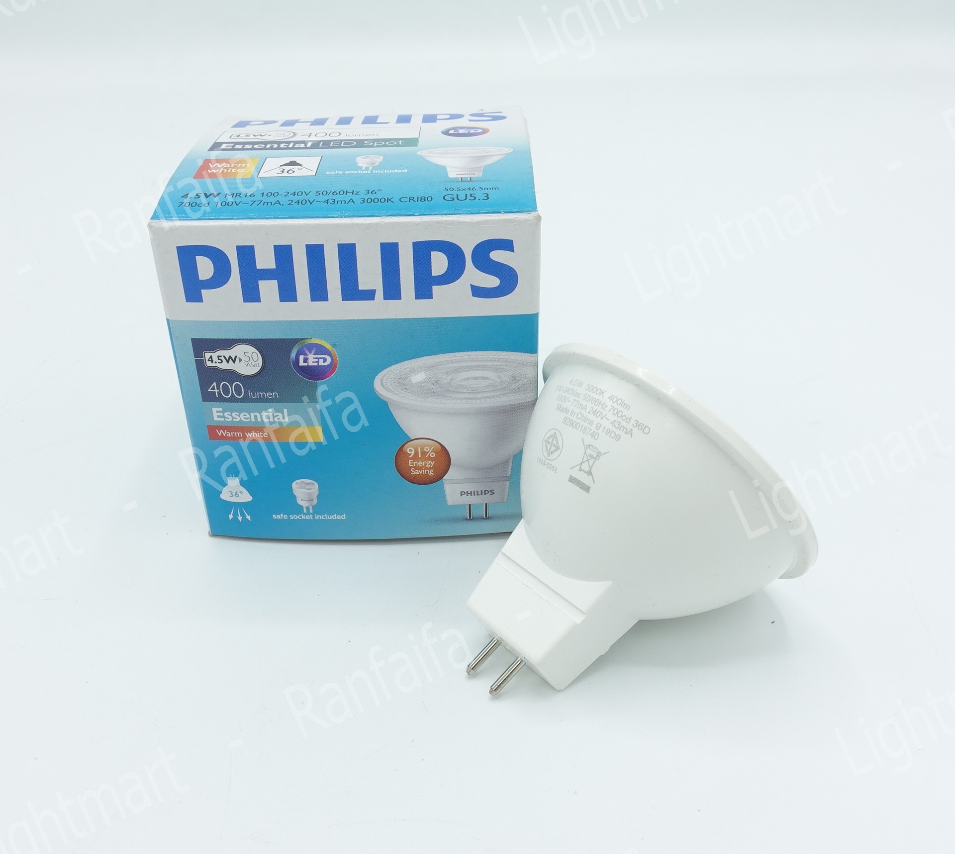 LED MR16 220V 4.5W WARM Philips