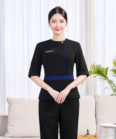 ชุดสปาเพื่อสุขภาพ ชุดนวดสปา ชุดพนักงานศูนย์ความงามทางการแพทย์ การแช่เท้า ร้านเสริมสวย (แยกขายเสื้อ)