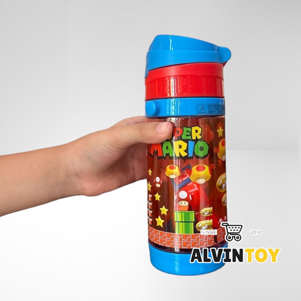 กระติกน้ำเด็ก มาริโอ้ มีหลอดดูด 500 ml ขนาด 7x20 cm.