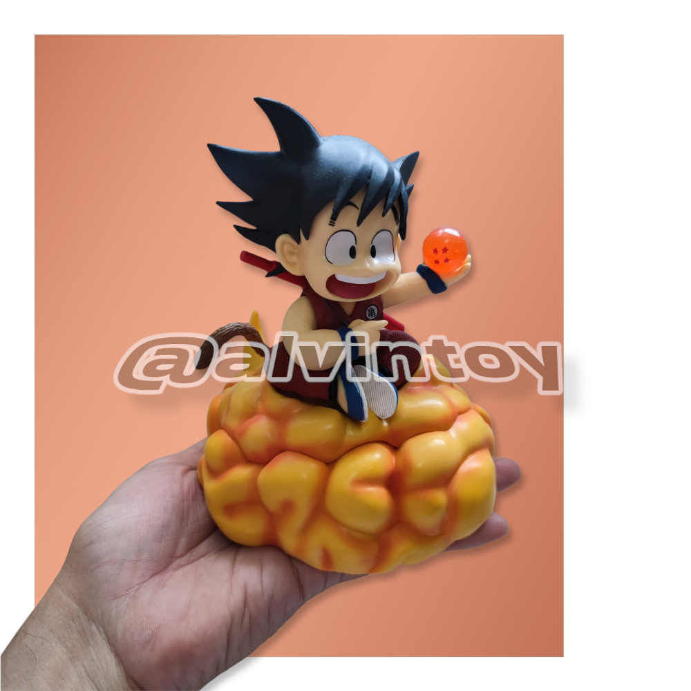 Action Figure Son Goku Fes โงกุนตอนเด็ก ขี่เมฆ ขนาดความสูง 15 ซม. ผลิตจากวัสดุ PVC คุณภาพดี