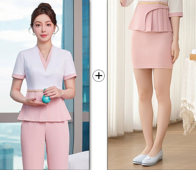 ชุดพนักงานนวดสปา ชุดสปา ชุดพนักงานเสริมสวยซาวน่า ชุดคลินิกความงาม