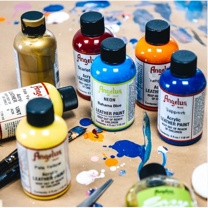 Angelus paint 4OZ. สีอคิลิคทาหนัง ผ้า made in usa 🇺🇸