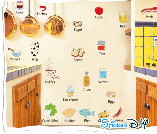 Transparent wall sticker สติ๊กเกอร์ติดผนัง COFFEE สไตล์ E (กว้างfree.xสูงfree.)