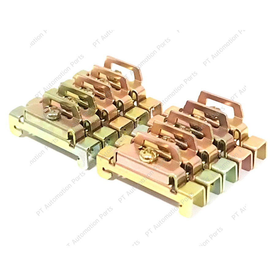 (แพ็ค/10ชิ้น) สต๊อปเปอร์โลหะ ตัวล็อคเทอร์มินอล บล็อก ตัวล็อครางปีกนก ตัวล็อคปิดท้ายอุปกรณ์ที่ติดตั้งบนราง ขนาด 35mm Terminal End Plate Stopper DIN Rail