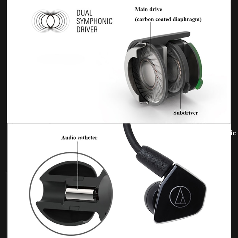 Audio-Technica ATH-LS50iS -by Muzic Craft *ของแท้รับประกันศูนย์* หูฟังอินเอียร์ พร้อมไมโครโฟน,ฟรีซิลิโคน 4ขนาด, ถุงผ้า,สายเคเบิล