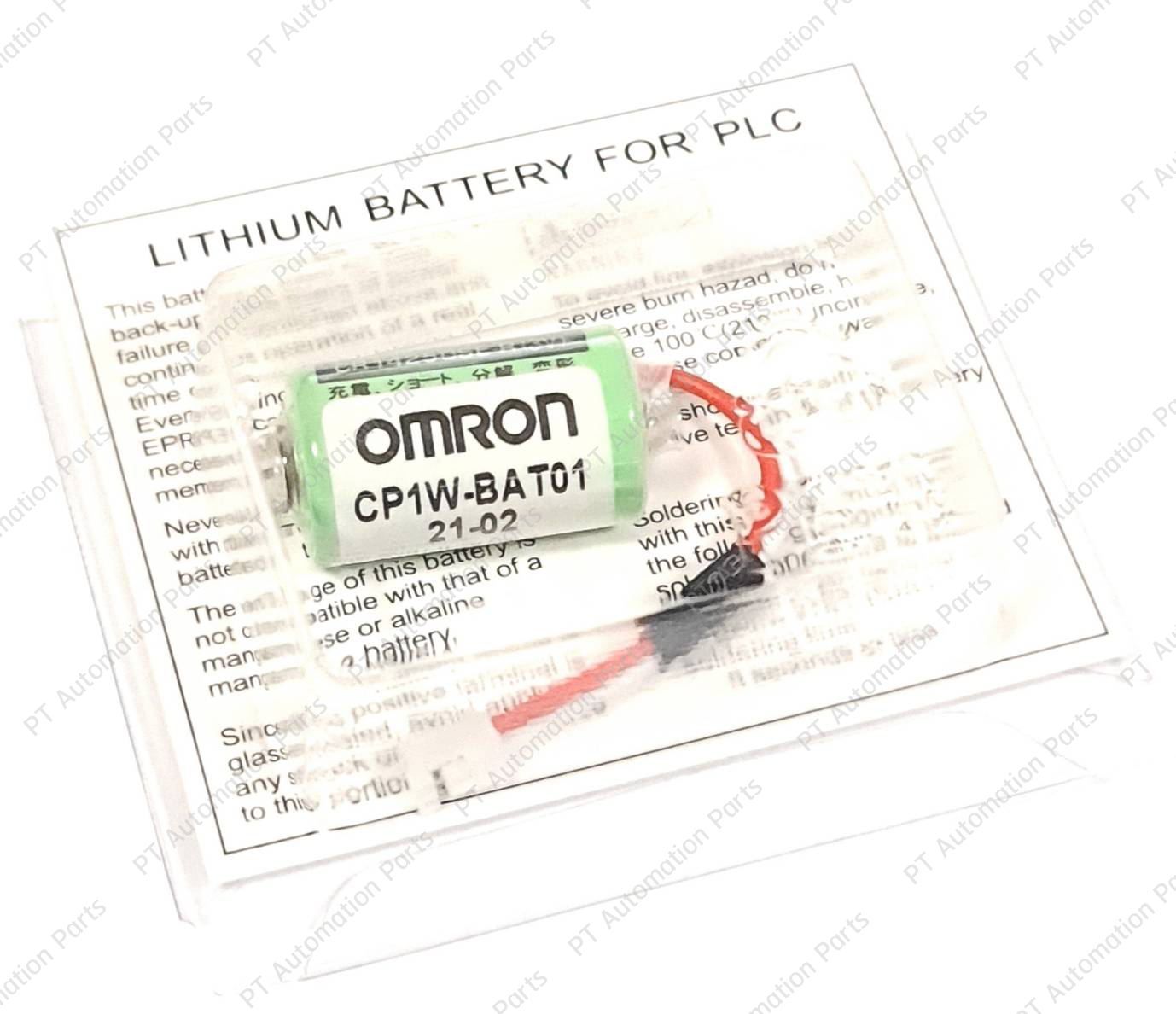 แบตเตอรี่ลิเธียมพร้อมปลั๊กชนิดไม่ชาร์จ CP1W-BAT01 SANYO CR14250SE-R 3V Battery Lithium with Plug for PLC OMRON CP1E Series (Non-Rechargeable)