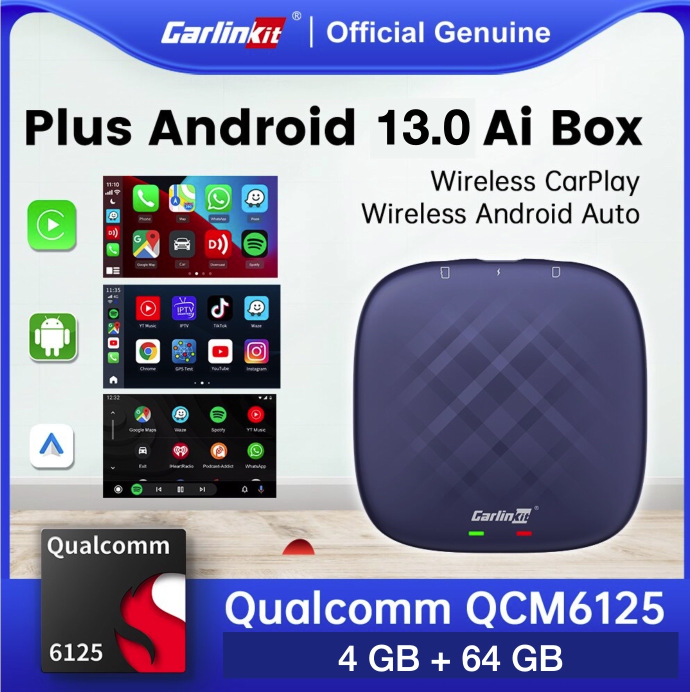 ของแท้ ส่งจาก กทม ประกันไทย รุ่นสุดคุ้ม T-Box Plus- Carlinkit Android CPU8core Ram4 Rom64 AI Box