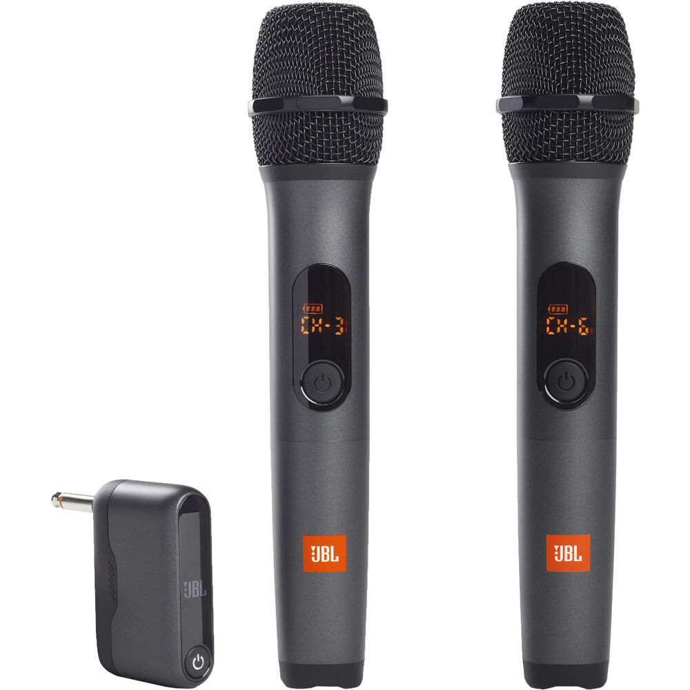JBL Wireless Microphone Set *ของแท้รับประกัน 1ปี* ไมโครโฟนไร้สาย (1ตัวรับ / 2 ไมค์ลอย), คลื่น Dual-Channel UHF, ระยะ 10m.