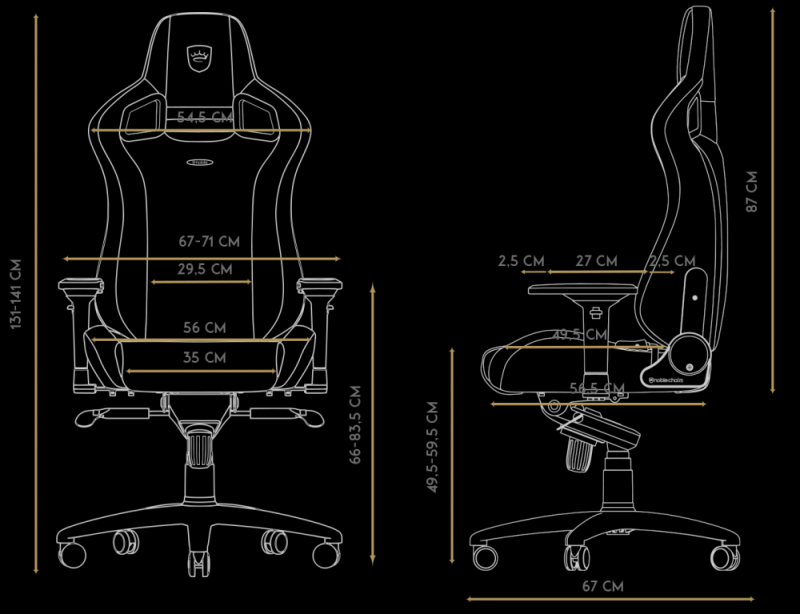 Noblechairs Epic Real Leather *ของแท้ 100%* เก้าอี้เกมเมอร์ระดับพรีเมี่ยม, หนังแท้, ปรับได้ 180°, พนักวางแขนปรับได้อิสระ
