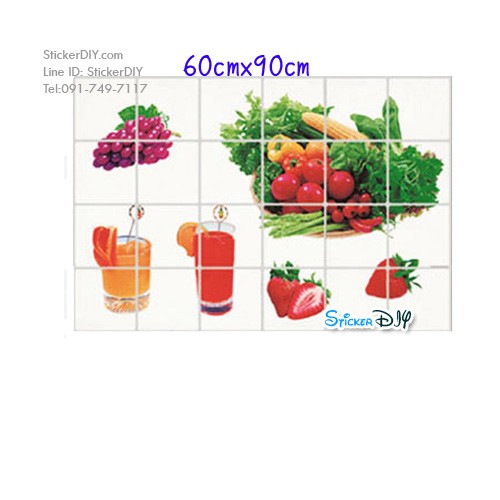 Aluminium Foil Sticker สติ๊กเกอร์อลูมิเนียม Juice A (กว้าง90cm.xสูง60cm.)