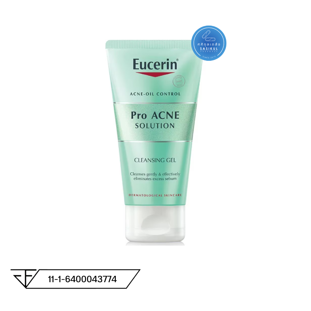 Eucerin PRO ACNE CLEANSING GEL ยูเซอริน โปร แอคเน่ โซลูชั่น คลีนซิ่ง เจล 75 มล.