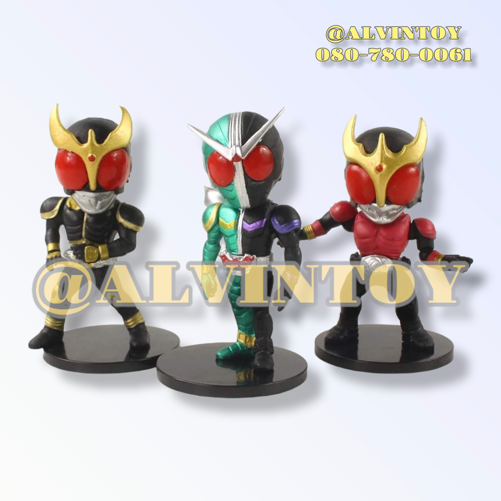 โมเดล Kamen Rider - คาเมนไรเดอร์ X ชุด 6 ตัว ขนาด 10-11.5 ซม. พร้อมฐานวาง