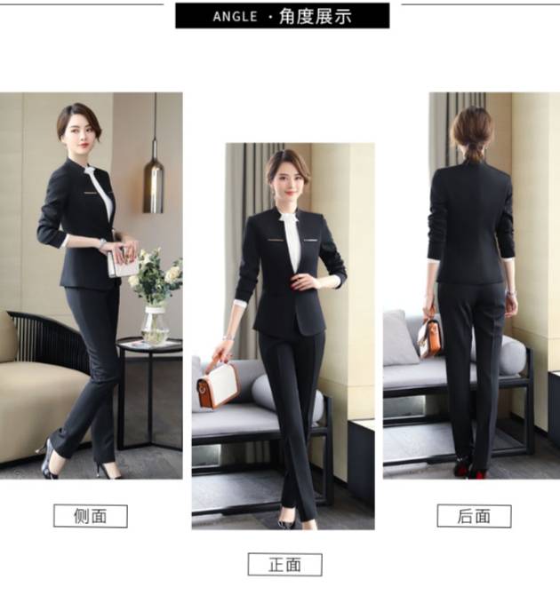 ชุดสูทกระโปรงสีแดง ชุดสูทกางเกงสีแดง สีเทา สีดำ ชุดพนักงานออฟฟิศ ชุดพนักงานต้อนรับโรงแรม