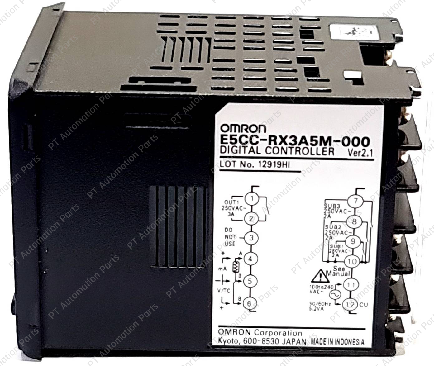 เครื่องควบคุมอุณหภูมิแบบดิจิตอล OMRON E5CC-RX3A5M-000 Digital Temperature Controller 1-Output Relay, 3-Auxiliary Output, Multi-Range, 100-240VAC, Size 48×48mm, Ver 2.1 E5CC Series