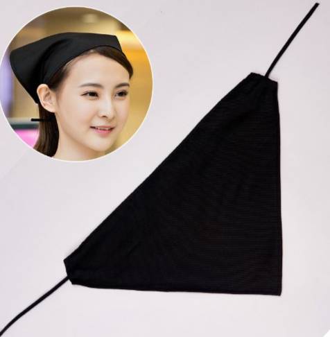 ผ้าสามเหลี่ยมโพกผม หมวกเชฟ หมวกพ่อครัว หมวกแม่ครัว หมวกกุ๊ก พนักงานเสริฟ