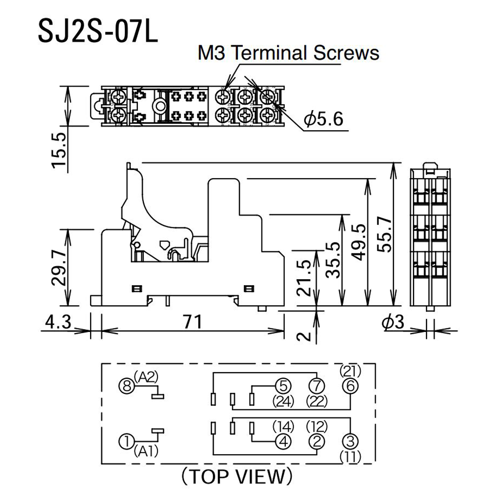 ซ็อกเก็ตรีเลย์ IDEC SJ2S-07L SJ1S-07L Socket Relay 250V 8A/12A 8-pins 5-pins DIN Rail Finger Safe for RJ2S RJ1S Series ซ็อกเก็ตชนิดป้องกันนิ้วมือ 5ขา 8ขา แบบยึดรางปีกนก ใช้กับรีเลย์รุ่น RJ2S RJ1S ซีรีส์