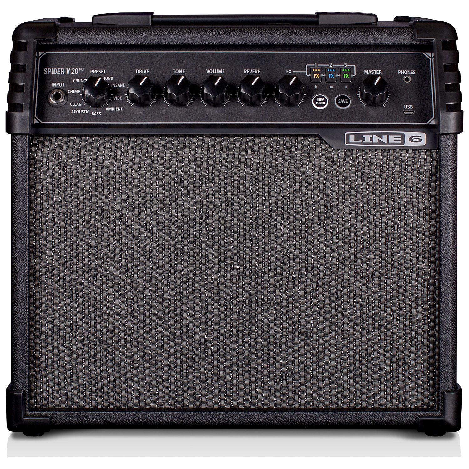 Line 6 Spider V20 MKII *ของแท้รับประกัน 1ปี* Guitar Amplifier, แอมป์กีตาร์ไฟฟ้า 20 วัตต์, รองรับ Android/ iOS/ Mac/ PC