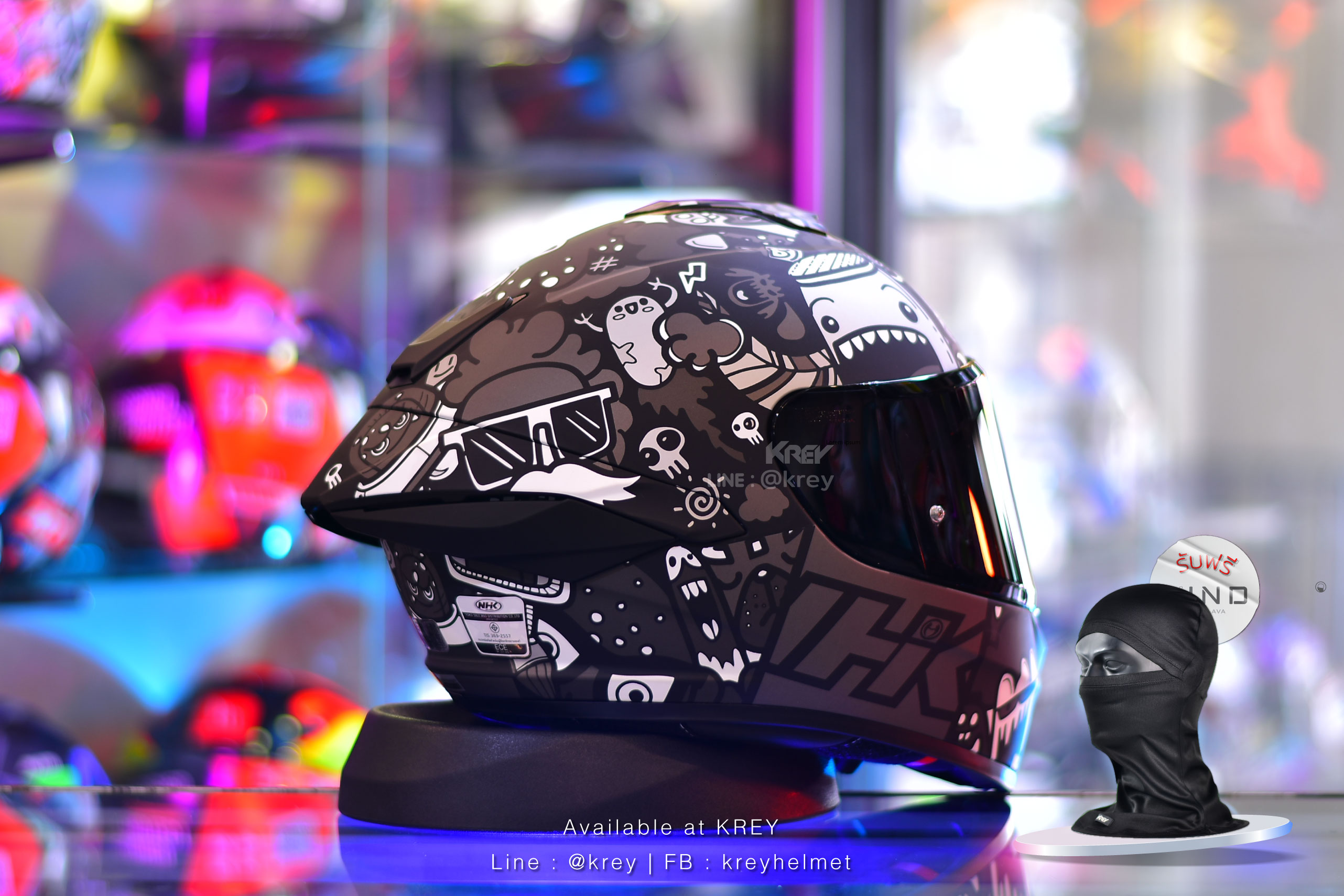 NHK model K5R DOODLES BLACK DOFF MATT