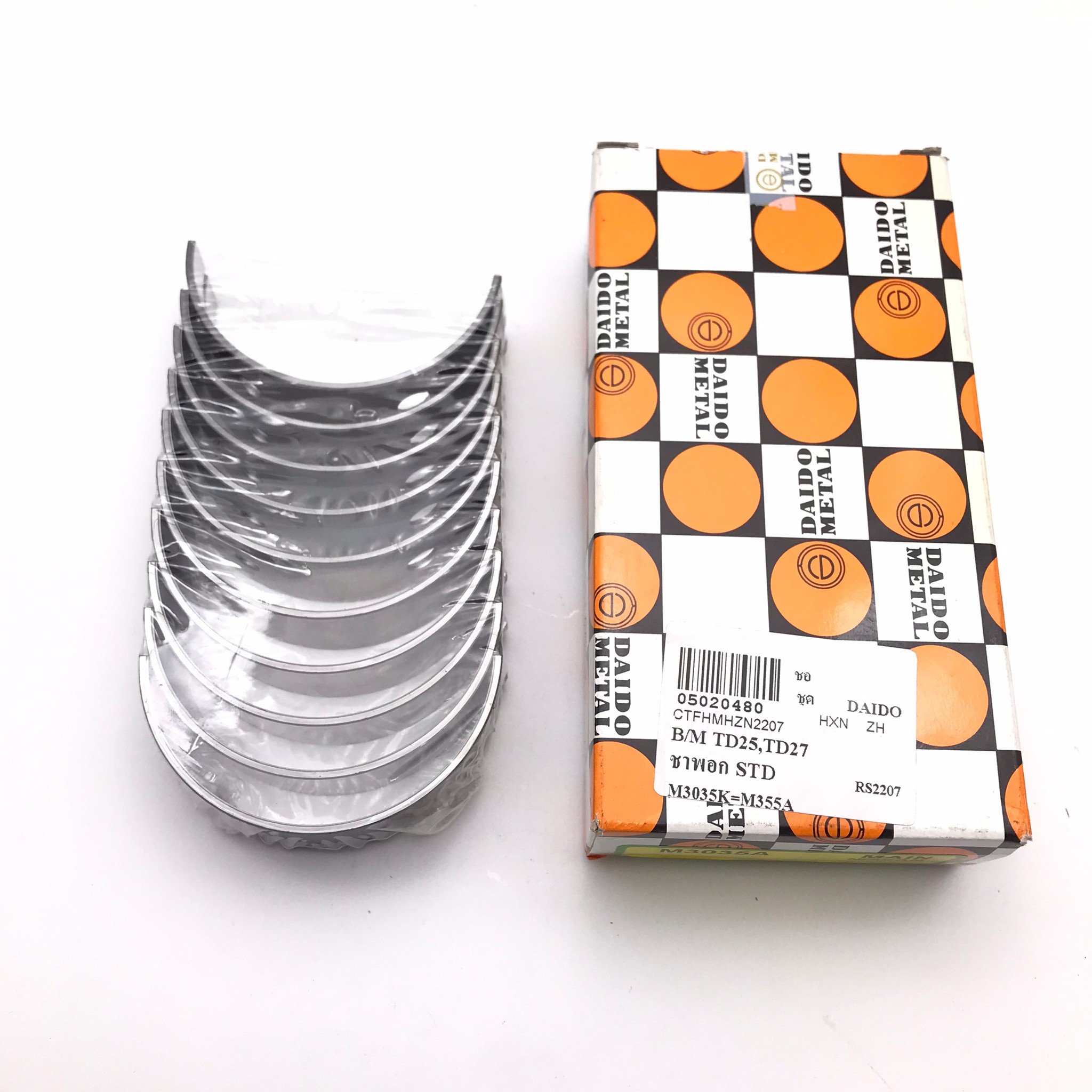 (1 กล่อง) ชาร์ปอก NISSAN TD25 / TD27 นิสสัน บิ๊กเอ็ม ฟรอนเทียร์ 2.7 / เบอร์ M3035K / M355A / SIZE (STD) ยี่ห้อ DAIDO MADE IN JAPAN ( Main Bearing)