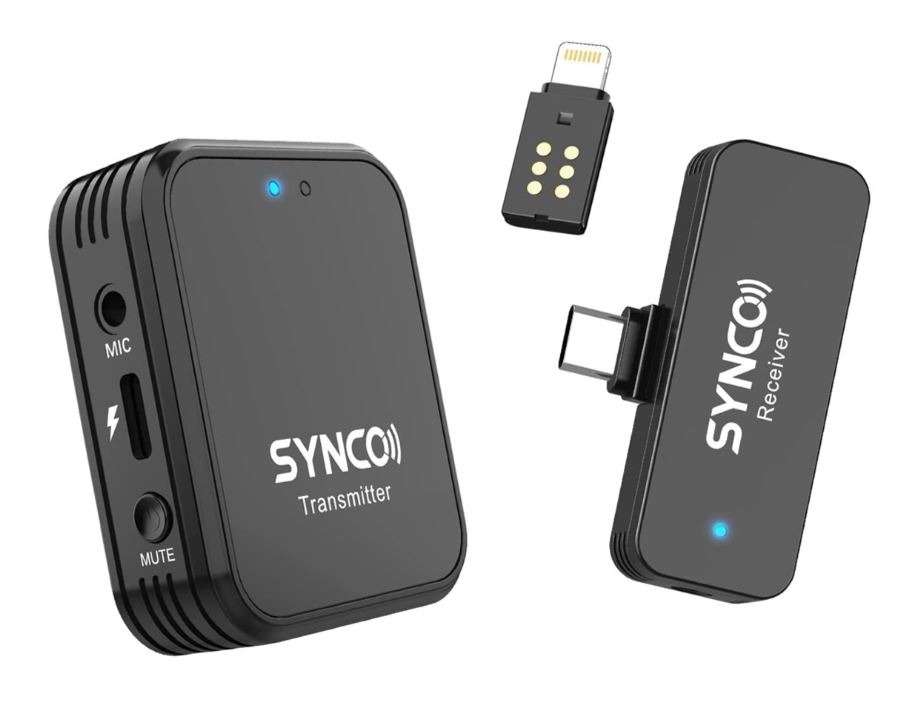 SYNCO G1TL *ของแท้รับประกัน 1ปี* ไมค์ไร้สายสำหรับมือถือ 2.4 GHz, รองรับทั้ง Android/ iOS ฟรี!! Windshield, สายชาร์จ